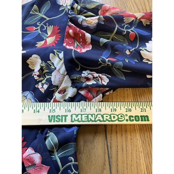 Betsy Johnson Mini Dress Floral Print Long Bell Sleeves Size 8 City Cottagecore - Picture 8 of 16